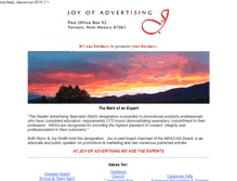 Tablet Screenshot of joyofadvertising.com